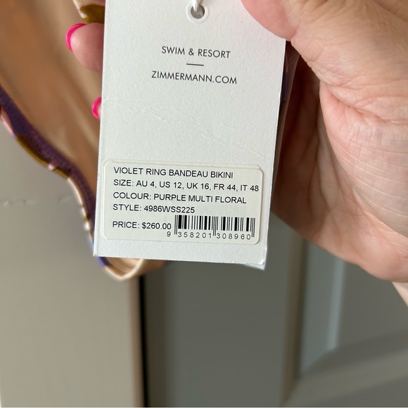 NWT Zimmermann Violet Ring Floral Bikini Bottoms - Picture 6 of 7